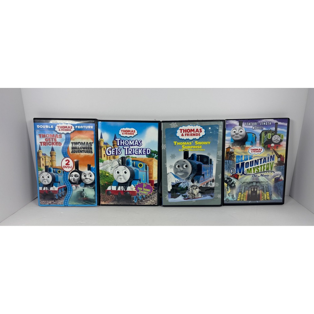 Thomas & Friends DVD Lot of 4 Blue Mountain Mystery Gets Tricked Snowy Surprise
